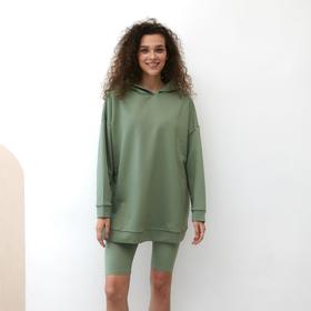 Худи женское MINAKU: Casual Collection цвет оливковый, р-р 50-52 5090396