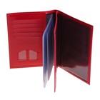 Обложка автодокументы+паспорт, натуральная кожа, красный наплак - Фото 2