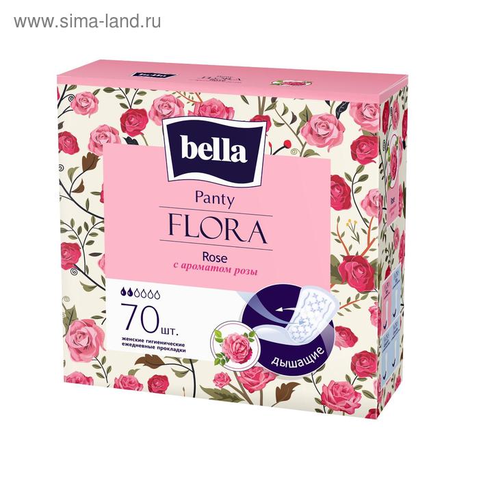 Прокладки женские гигиенические ежедневные bella Panty FLORA Rose с ароматом розы по 70 шт. - Фото 1