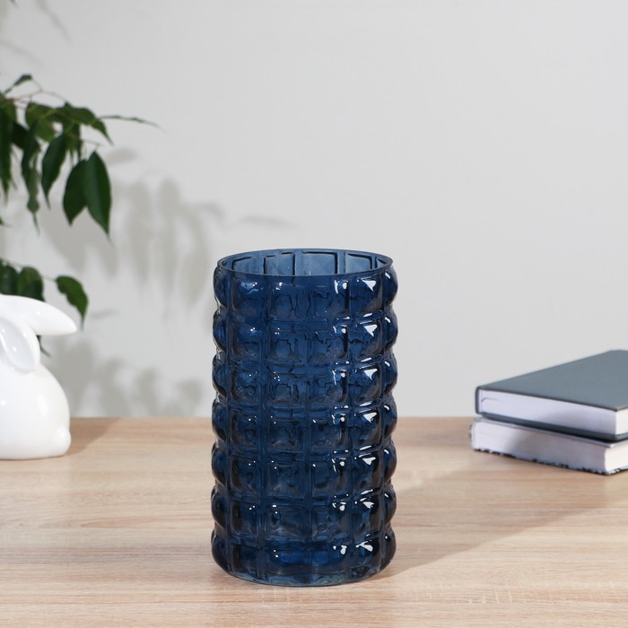 Ваза «Черника», 20×11 см, стекло, синяя - Фото 1
