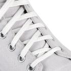 Шнурки для обуви, пара, плоские, 8 мм, 70 см, цвет белый - Фото 1