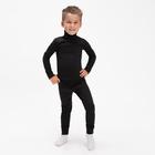 Комплект для мальчика термо (водолазка,кальсоны), цвет чёрный, рост 128 см (34) - фото 23775058