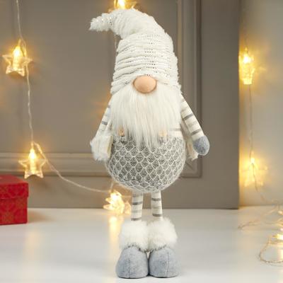 Кукла интерьерная текстильная «Дедушка нарядный в белом колпаке», 48×11×17 см