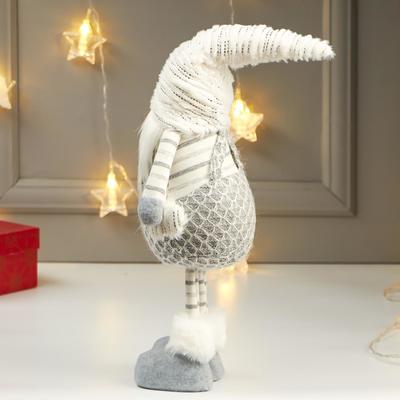 Кукла интерьерная текстильная «Дедушка нарядный в белом колпаке», 48×11×17 см