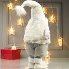 Кукла интерьерная "Дедушка Мороз в зимнем белом наряде и белом колпаке" 48х12х18 см - Фото 3