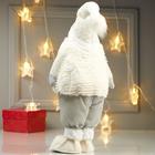 Кукла интерьерная "Дедушка Мороз в зимнем белом наряде и белом колпаке" 48х12х18 см - Фото 4