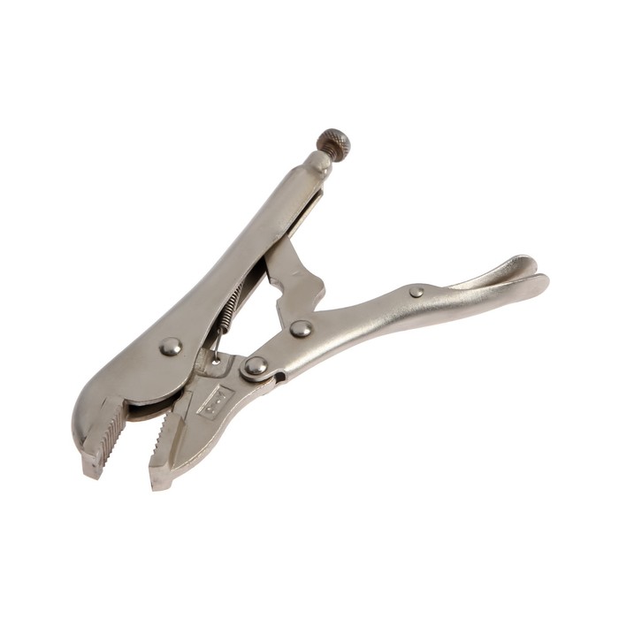 Зажим ручной ТУНДРА, усиленный, плоский захват, с фиксатором, 175 мм - Фото 1