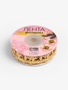 Лента декоративная фигурная «Олени», 20 мм, 9±0.5 м, цвет золотой - Фото 4