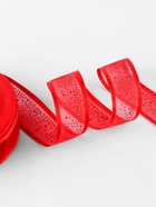 Лента капроновая «Блёстки», 25 мм, 18±1 м, красная - Фото 3