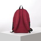 Рюкзак туристический, 25 л, отдел на молнии, наружный карман, цвет чёрный/бордовый - Фото 2