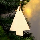 Новогодняя подвеска на ёлку «Ёлка» с бархатом 9х6х0,4 см, МИКС - фото 24615941