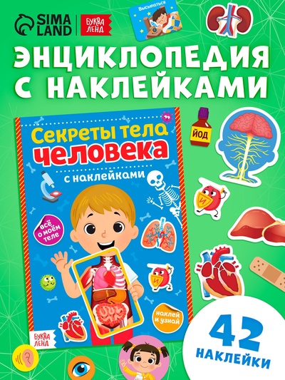 Наклейки «Секреты тела человека», 16 стр.