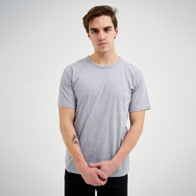 Футболка мужская, цвет серый меланж, размер 54