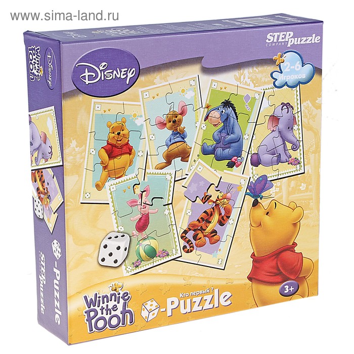 Настольная игра Disney «Медвежонок Винни» кубик-Puzzle - Фото 1