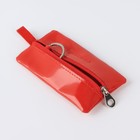 Ключница на молнии TEXTURA, длина 12 см, металлическое кольцо, цвет красный - Фото 2