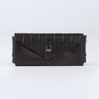 Ключница карманная на кнопке TEXTURA, длина 15 см, кольцо, цвет коричневый - Фото 1