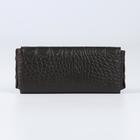 Ключница карманная на кнопке TEXTURA, длина 15 см, кольцо, цвет коричневый - Фото 3