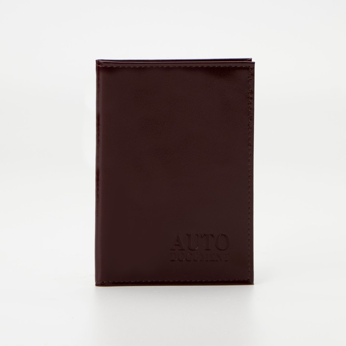 Обложка для автодокументов TEXTURA, цвет бордовый - Фото 1