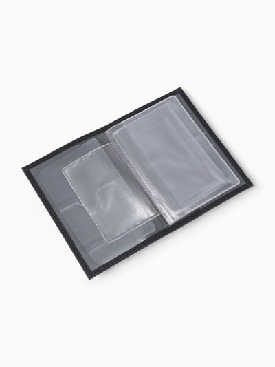 Обложка для автодокументов TEXTURA, цвет чёрный