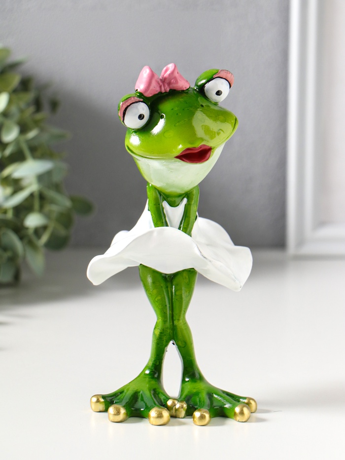 Фигурка полистоун лак «Лягушка Монро», 16.5×8.2×9.5 см - Фото 1