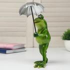Сувенир полистоун лак "Лягуха под зонтом" 21,5х9,5х16 см - Фото 2