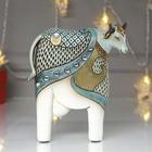 Сувенир полистоун "Корова - синие узоры со стразами" 19х6х15,6 см - Фото 1