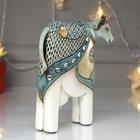 Сувенир полистоун "Корова - синие узоры со стразами" 19х6х15,6 см - Фото 4