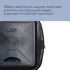 Ведро строительное, 16 л, резинопластик, квадратное с носиком - Фото 6