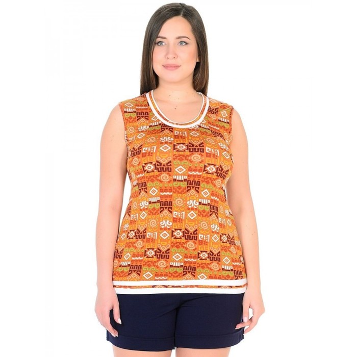 Блуза женская «Раиса», размер 50, цвет оранжевый