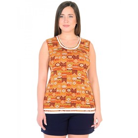 Блуза женская «Раиса», размер 52, цвет оранжевый