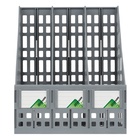 Лоток для бумаг LINE, А4, сборный, вертикальный, 3 отделения, серый 619413 - фото 7479161