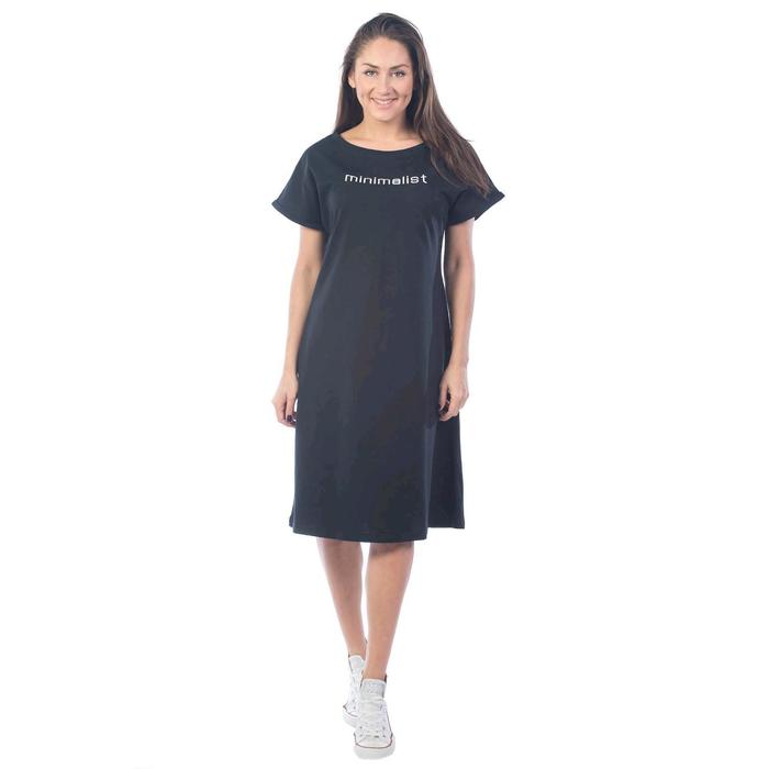 Платье-футболка Minimalist, размер 52, цвет чёрный - Фото 1