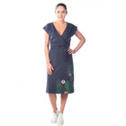 Платье женское «Тропические цветы», размер 50, цвет серый - Фото 2