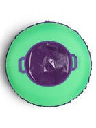 Тюбинг – ватрушка Winter Star, диаметр чехла 110 см, зелёный, фиолетовый - Фото 6