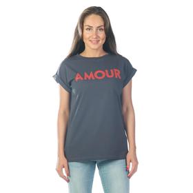 Футболка женская Amour, размер 46, цвет серый