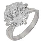 Кольцо «Кристалл» крупный, посеребрение, размер 17 - Фото 1