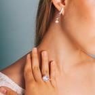 Кольцо «Кристалл» крупный, посеребрение, размер 17 - Фото 3