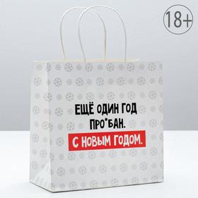 Пакет подарочный новогодний «Ещё один год», 22 х 22 х 11 см, Новый год