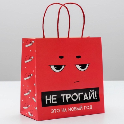 Пакет подарочный новогодний «Это на новый год», 22×22×11 см