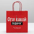 Пакет подарочный новогодний «Ого! Какой подарок», 22 х 22 х 11 см - Фото 2