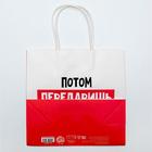 Пакет подарочный новогодний «Потом передаришь», 22 х 22 х 11 см, Новый год 4865441 - фото 12426246