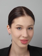 Серьги со стразами «Магия» бусинка в капле, белые в серебре  (артикул 5157120)  большой выбор товаров оптом и в розницу по низким ценам с доставкой