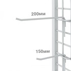 Крючок одинарный на сетку, d=4 мм, L=15 см, шаг 25, цвет хром 5145663