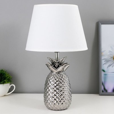 Лампа настольная «Ананас» Е14 40 Вт серебро 22×22×36 см RISALUX