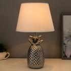 Лампа настольная «Ананас» Е14 40 Вт серебро 22×22×36 см RISALUX - Фото 2