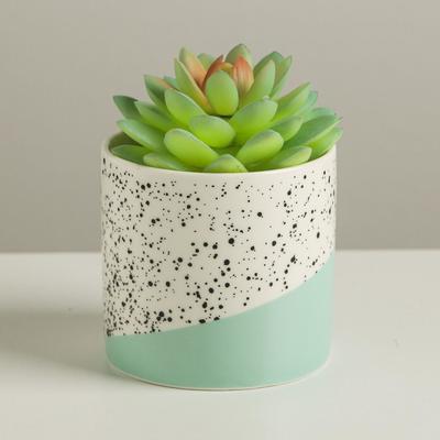 Кашпо керамическое для цветов «Горох», 8 х 7,5 см