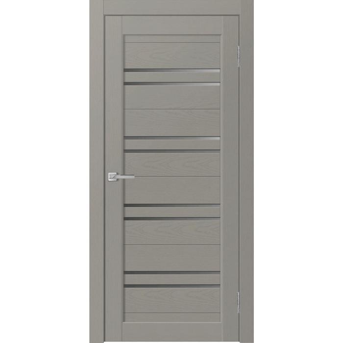Дверное полотно L 4, 600 × 2000 мм, остеклённое, вставка сатинат графит, цвет grey soft