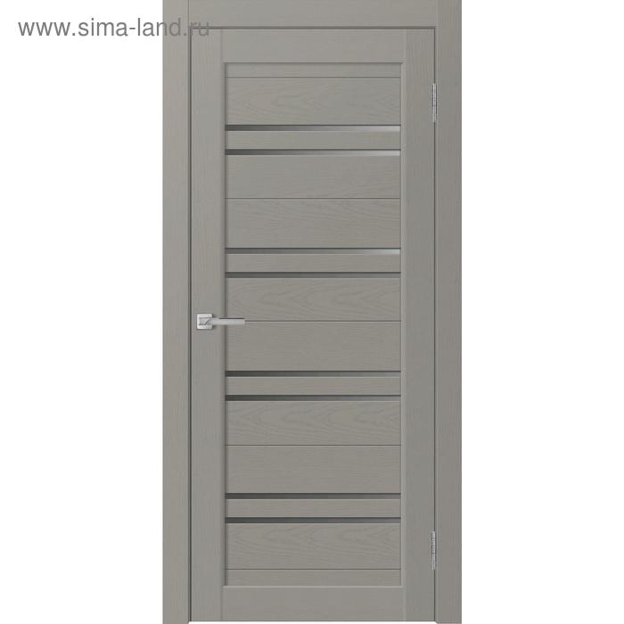 Дверное полотно L 4, 800 × 2000 мм, остеклённое, вставка сатинат графит, цвет grey soft - Фото 1