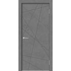 Дверное полотно GEOMETRY-1, 600 × 2000 мм, глухое, цвет бетон графит - фото 294944518