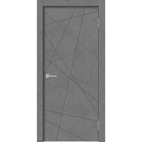Дверное полотно GEOMETRY-1, 900 × 2000 мм, глухое, цвет бетон графит